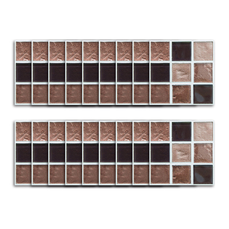 Jarrell 10cm W x 10cm L PVC Peel and Stick Mosaic Tile