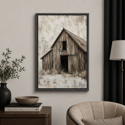 Illustration de porte de grange rustique, photos de ferme, impression encadrée sur toile
