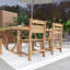Ensemble de table et chaises d'extérieur en bois d'acacia de haute qualité-1160952216