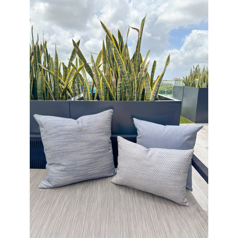 Square Indoor/Outdoor Pillow Cover & Insert, 24" x 24", Indigo