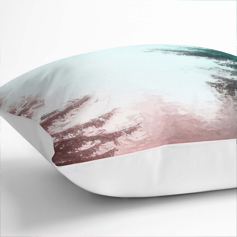 Through the Trees Cushion with Filling, 40cm H x 40cm W x 15cm D, White
