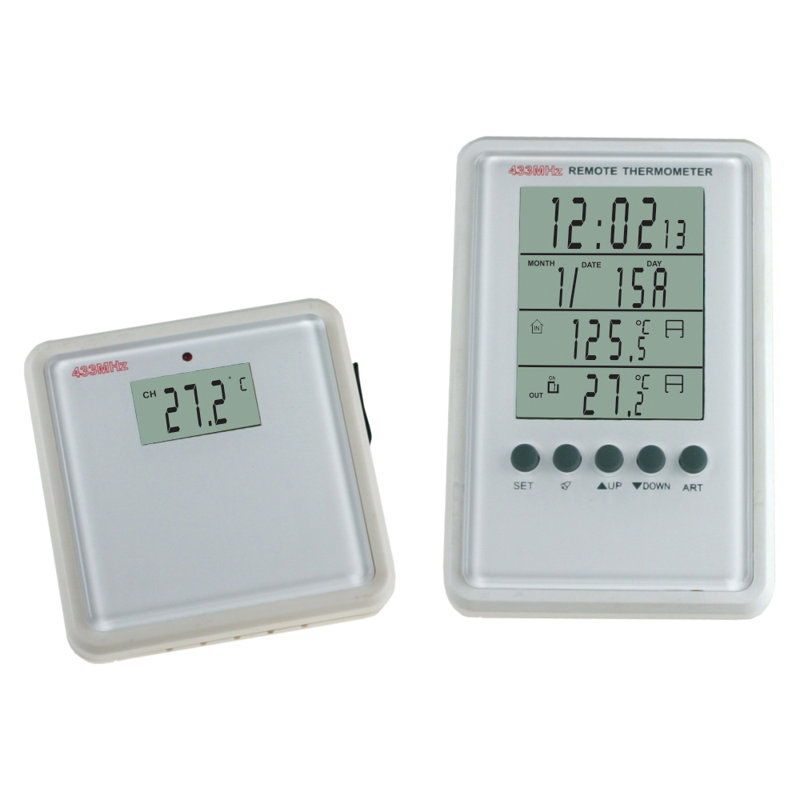 Digital Atomic Alarm Tabletop Clock in White
