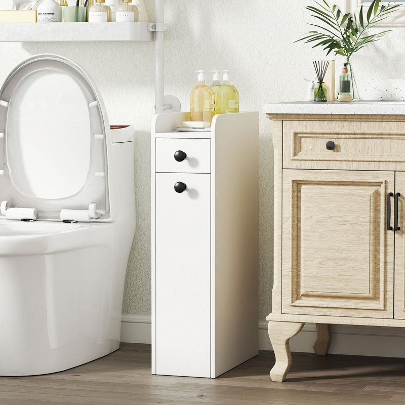 MDF Freestanding Bathroom Cabinet, White