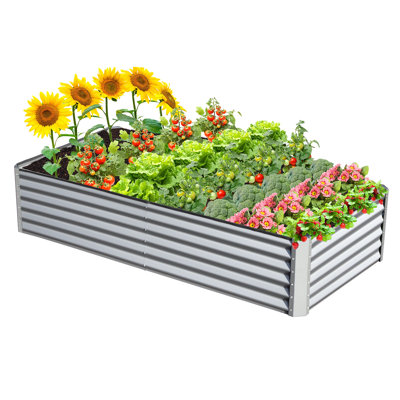 Sacia Metal Raised Garden Bed