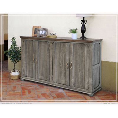 Console en bois massif Cresthire 71 po