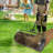 36" Wheeled Compost Spreader, Black