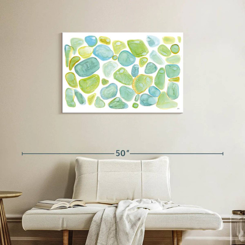 Abstrait de verre de mer Avery, H 24 po x l 36 po