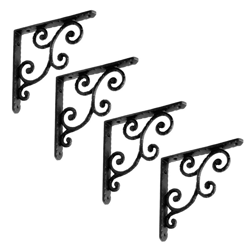 Jeffersonville Rustic Shelf Bracket, Antique Black