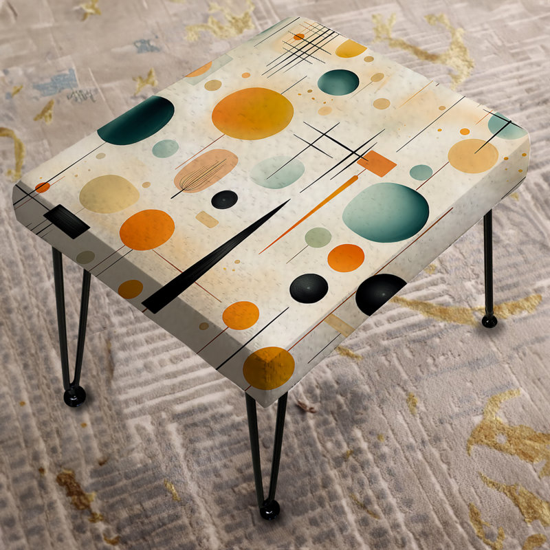 Repose-pieds Mcm Abstract Expressions I - Mid-Century