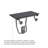 24-inch x 15-inch ADA Folding Wall Mount Bathroom Shower Seat Bench, Black Slatted Phenolic Seat