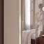 Modern, Slim Wardrobe with 1 Mirrored Door, Youth Room, Bedroom, Engineered Wood, Beige/Light Oak Decor, 48 cm W x 210.5 cm H x 54.5 cm D