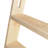 Natural Knotty Pine Wood Sliding Library Step Ladder With Rolling Ladder Hardware-131809154-131809167