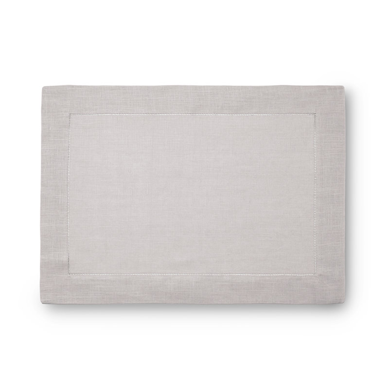 Festival Linen Rectangle Placemats, Gray