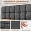 Size Modern Upholstered Bed Frame with Adjustable Square Tufted Headboard-99170190-125812896