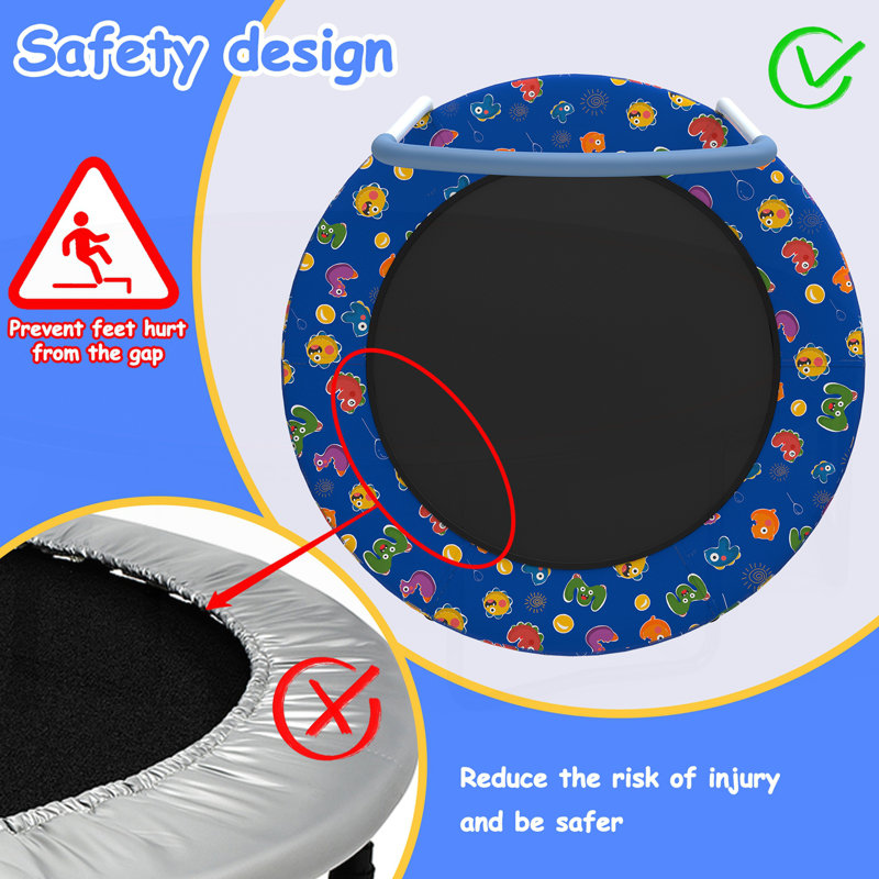 Versatile Toddler Trampoline for Kids with Safety Features and Fun Design