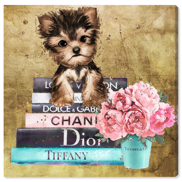 The Stupell Home Decor Collection Orange Yorkie Puppy Dog Fashion Purse  Accessories by Ziwei Li Floater Frame Animal Wall Art Print 31 in. x 25 in.  am-104_ffg_24x30 - The Home Depot