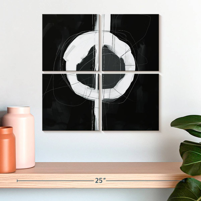 Avery BW Minimalist Abstract, 18" H x 18" W