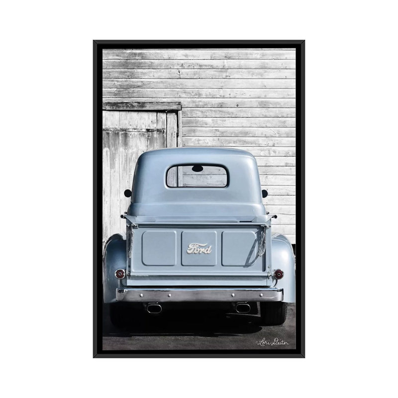 « Get a Ford » par Lori Deiter-impression d’art graphique, Toile avec cadre noir, Pas de tapis, H 60 po x l 40po x P 1,5 po