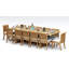 12 Seats 13 Pcs Grade-A Teak Wood Dining Set: 118" Double Extension Mas Rectangle Trestle Leg Table And 12 Giva Armless Chairs #11GV2500-1549196002