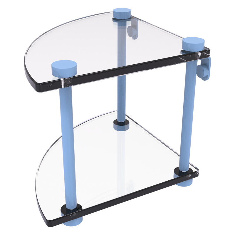 Tablette d'angle à deux niveaux NS, Bleu troll plat