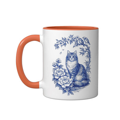 Handmade Ceramic Porcelain Coffee Mug Teacup and Saucer