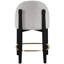 Tabouret de comptoir rembourré en tissu Maud-121555370