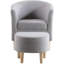 Fauteuil demi-tonneau rembourré de 27 po de large avec repose-pieds-203763663