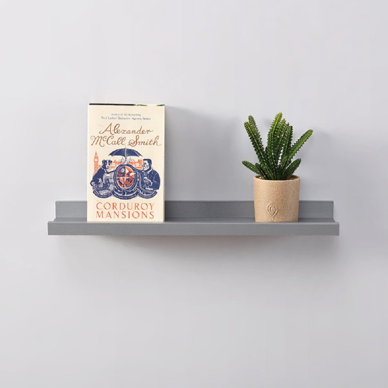 Ayrial 2 Piece Floating Shelf, Grey, 4cm H x 48cm W x 10cm D