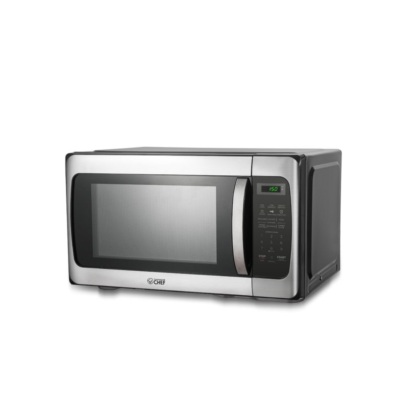 CHM Series COMMERCIAL CHEF 1.1 Cu Ft Microwave with 10 Power Levels, Countertop Microwave with Turntable