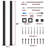 2-Pack Galvanized Steel Matte Black Deck Balusters-105374108