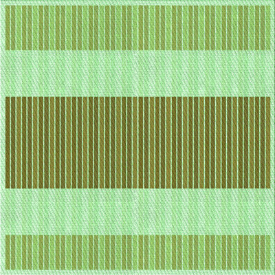 Tapis vert en laine à rayures Hyde