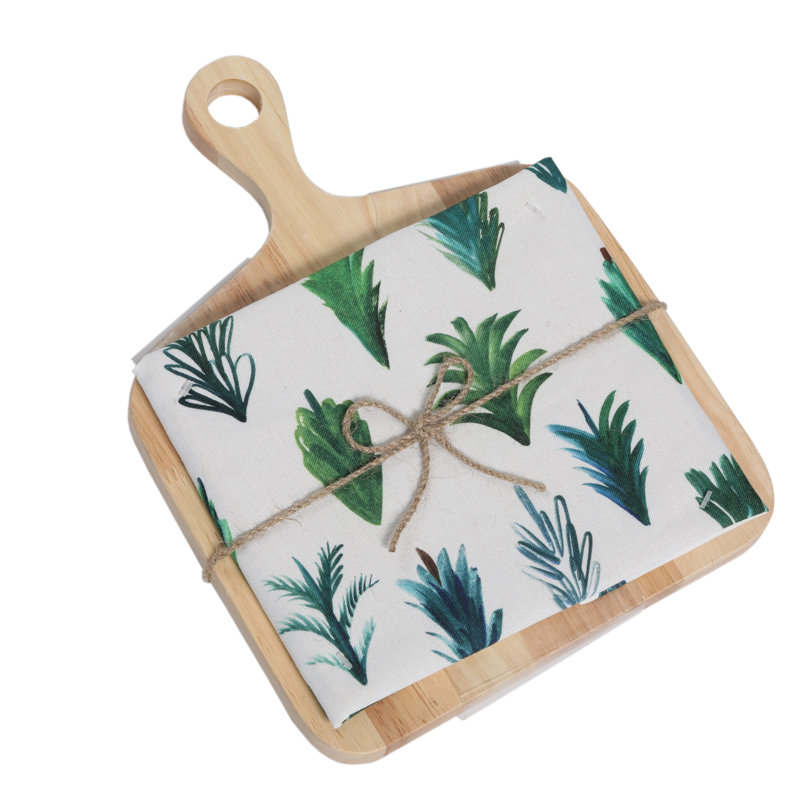 Towel& Wood Server