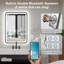 Cadre miroir de salle de bain à DEL avec deux haut-parleurs Bluetooth, avant et rétro-éclairé, antibuée, température de couleur 3 et lumière à intensité variable, étanche IP54, certifié FCC et ETL-1335960409-1335960412