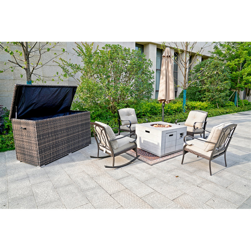 Dannion 4 - Person Patio Conversation Sets with Cushions
