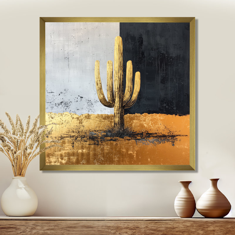 Mariann Cactus formes abstraites forme pure I - Cactus, art mural, H 16 po x l 16 po, Reproduction encadrée d'une seule photo