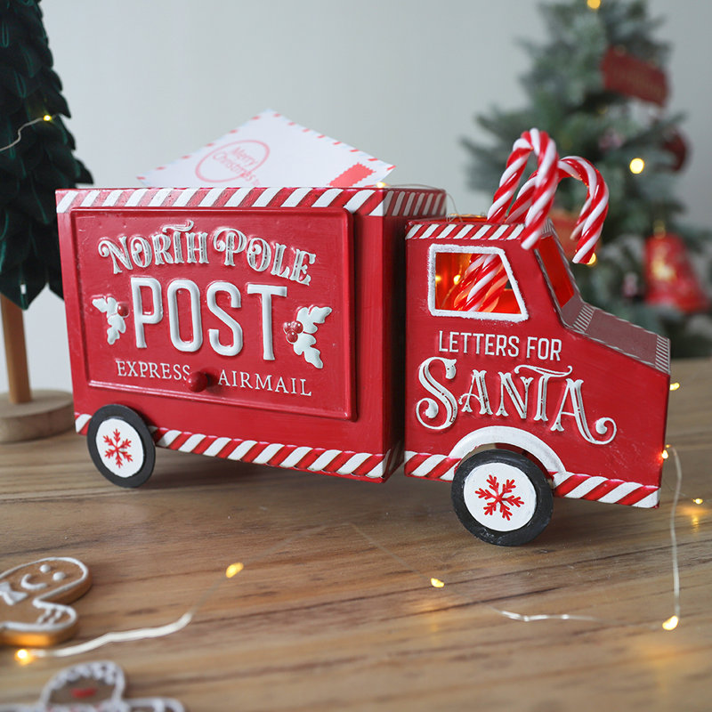 Boîte aux lettres Christmas Christmas, Rouge / Blanc