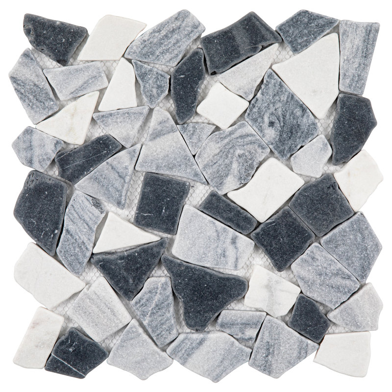1.5" x 2" Marble Rocks Mosaic Wall & Floor Tile
