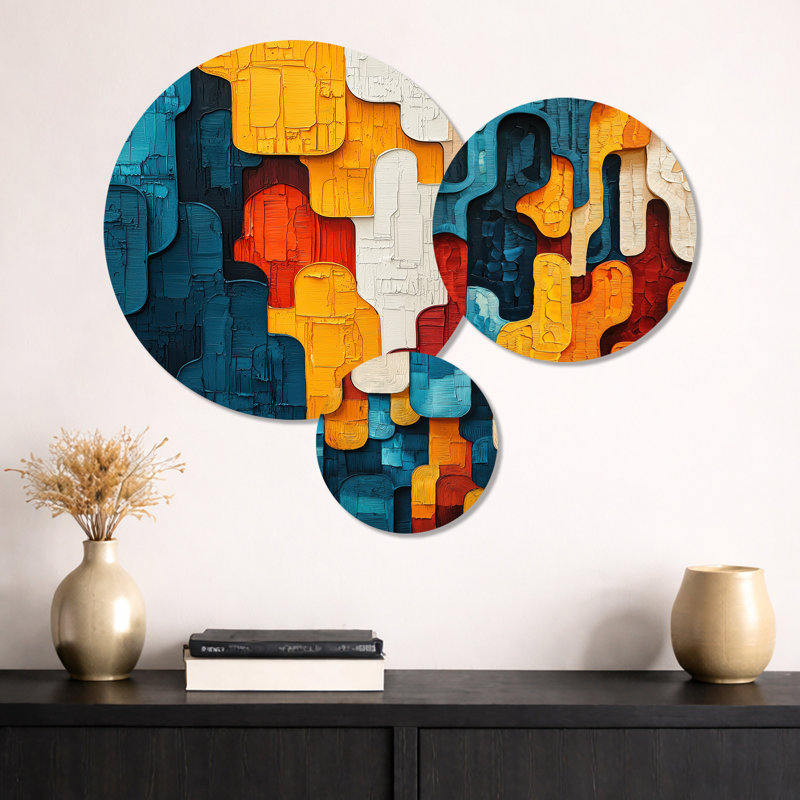 Ensemble de 3 pièces d'art mural en métal Urban Jazz