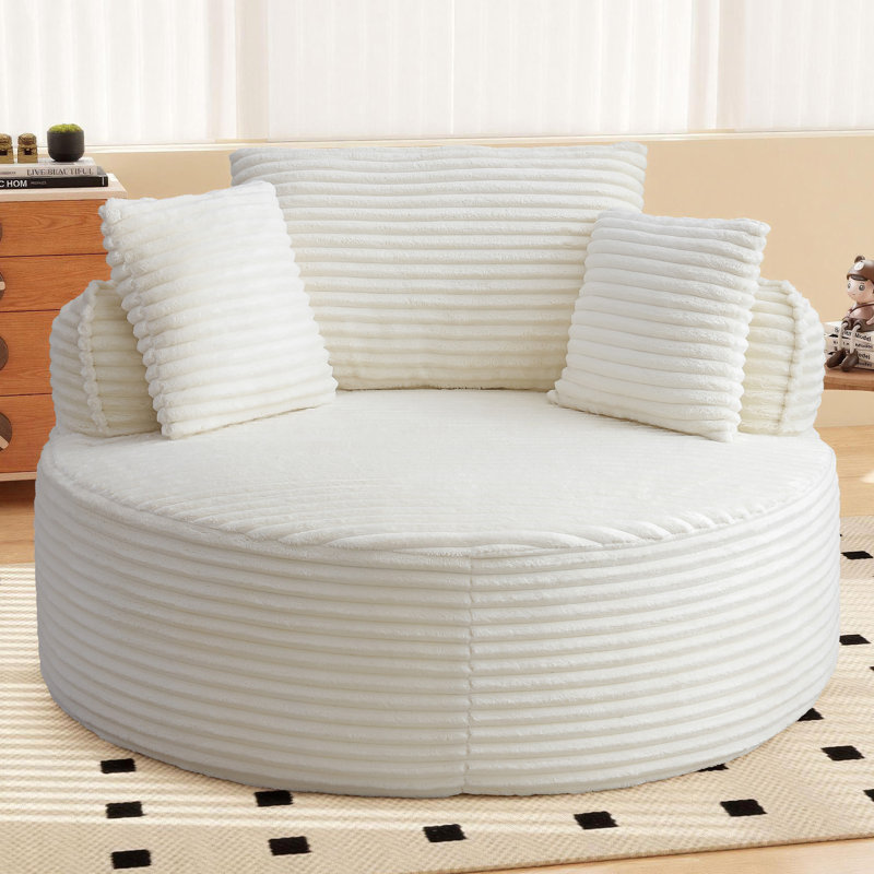 Chaise longue surdimensionnée de 53 po, Beige