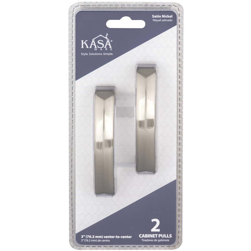 3" Center to Center Arch Pull Multipack, Satin Nickel