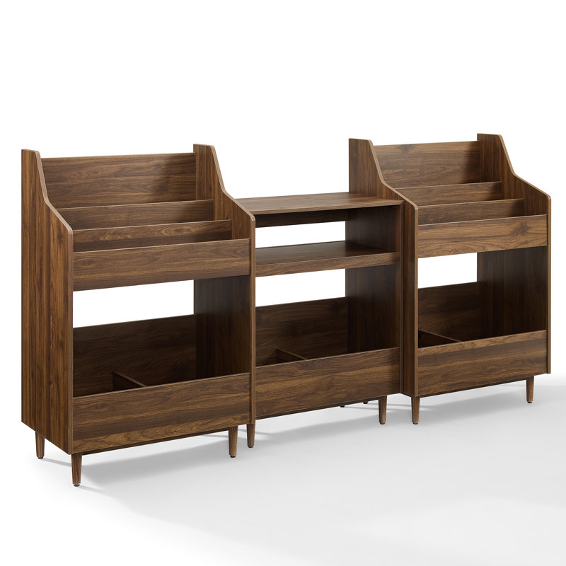 Liam 45.25'' H Media Shelves, Walnut