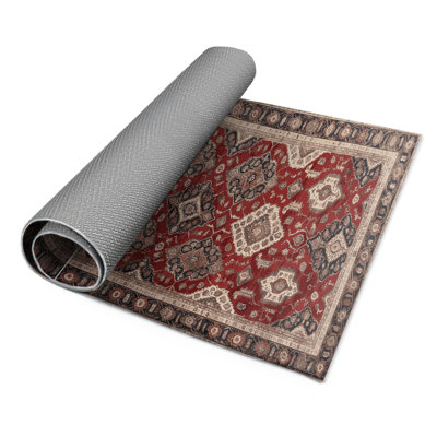 Tapis d'intérieur et d'extérieur noir Persian