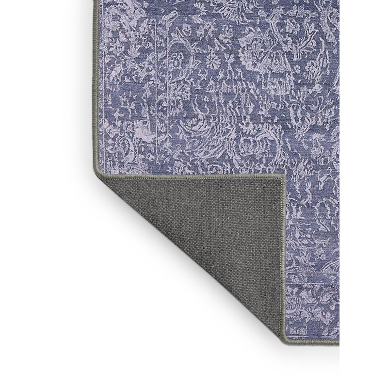 Tapis mauve à motif floral Hulbert, Rectangle 7 pi x 9 pi