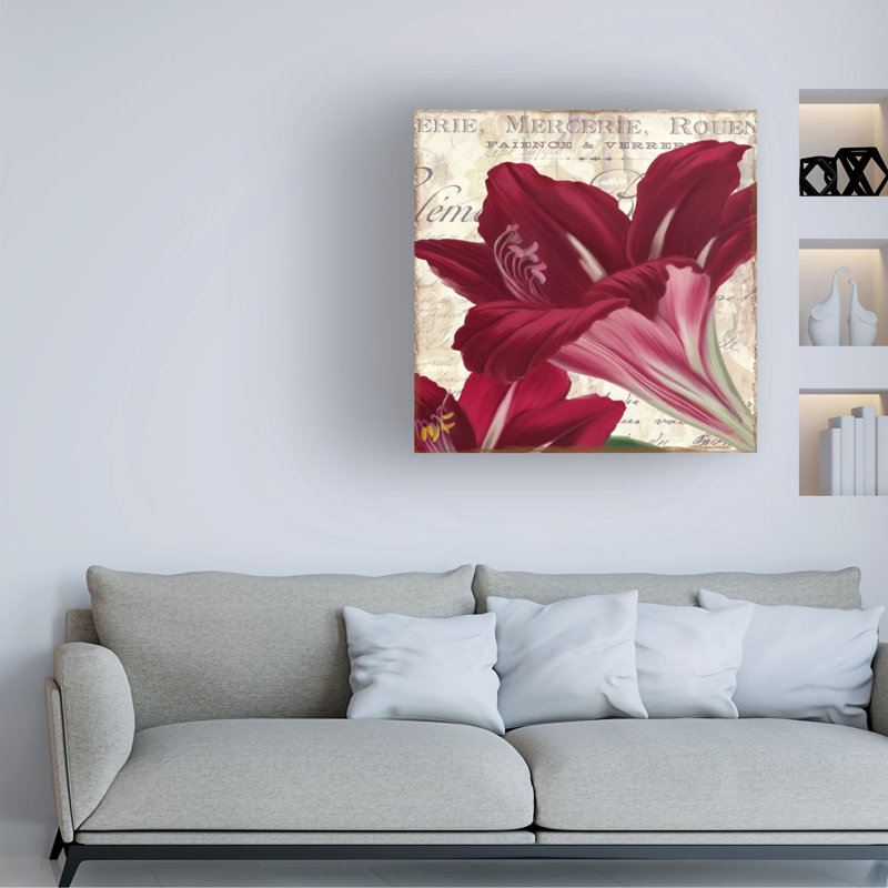 Art sur toile Sasha Amaryllis_ALI73313, H 18 po x l 18 po