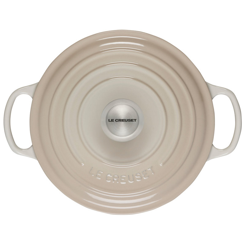 Le Creuset Signature Enameled Cast Iron 3.5 Qt Round Sauteuse with Lid, Meringue