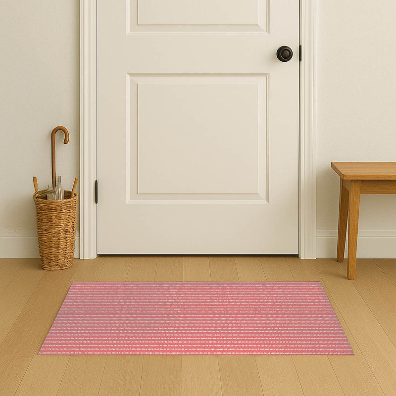 Paillasson Scatter Row, Dusty Rose, 84" W x 60" L
