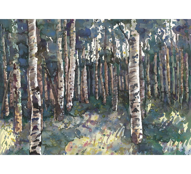 Birches - Illustrative Leaves Canvas for Home Decor | Art