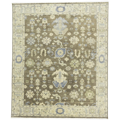 Tapis oriental brun Oushak Chobi
