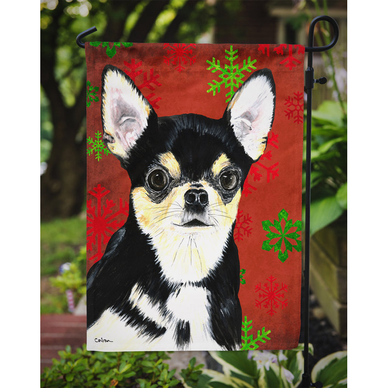 Drapeau rouge et vert Vart, Chihuahua (noir et blanc)