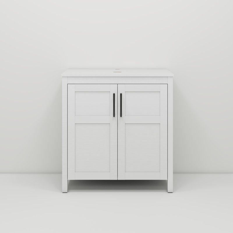 Meuble-lavabo simple H 32 po x l 30 po x P 18 po Frenette, Blanc